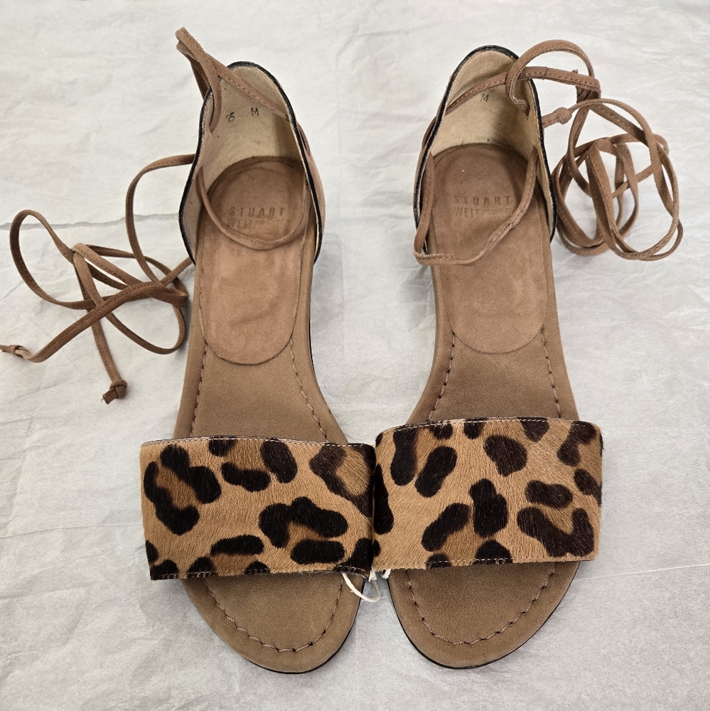Stuart Weitzman Leopard Print Women's Sandals